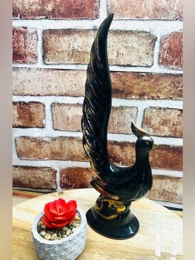 Vintage Mid Century Japan Black Gold Phoenix
Bird